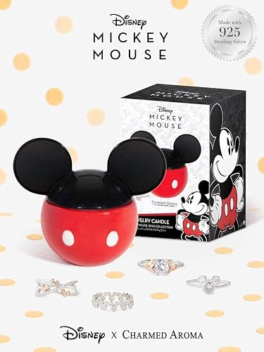 925 Sterling Mickey Mouse Candle Ring Charmed Aroma Winnie Winnie