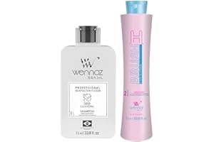 Wennoz H-Brush Progressive Kit, 2 x 33.8 Oz, For Straight & Lined Hair, Step 1/2