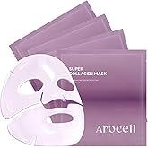 AROCELL Super Collagen Overnight Hydrogel Mask with Retinol & Stem Cell | Firming, Lifting, Plumping, Long-Lasting Glow | Korean Glass Skin Care | Valentine Gift | 43g x 4