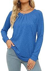 Womens Long Sleeve Tops Casual Loose Blouse Fashion