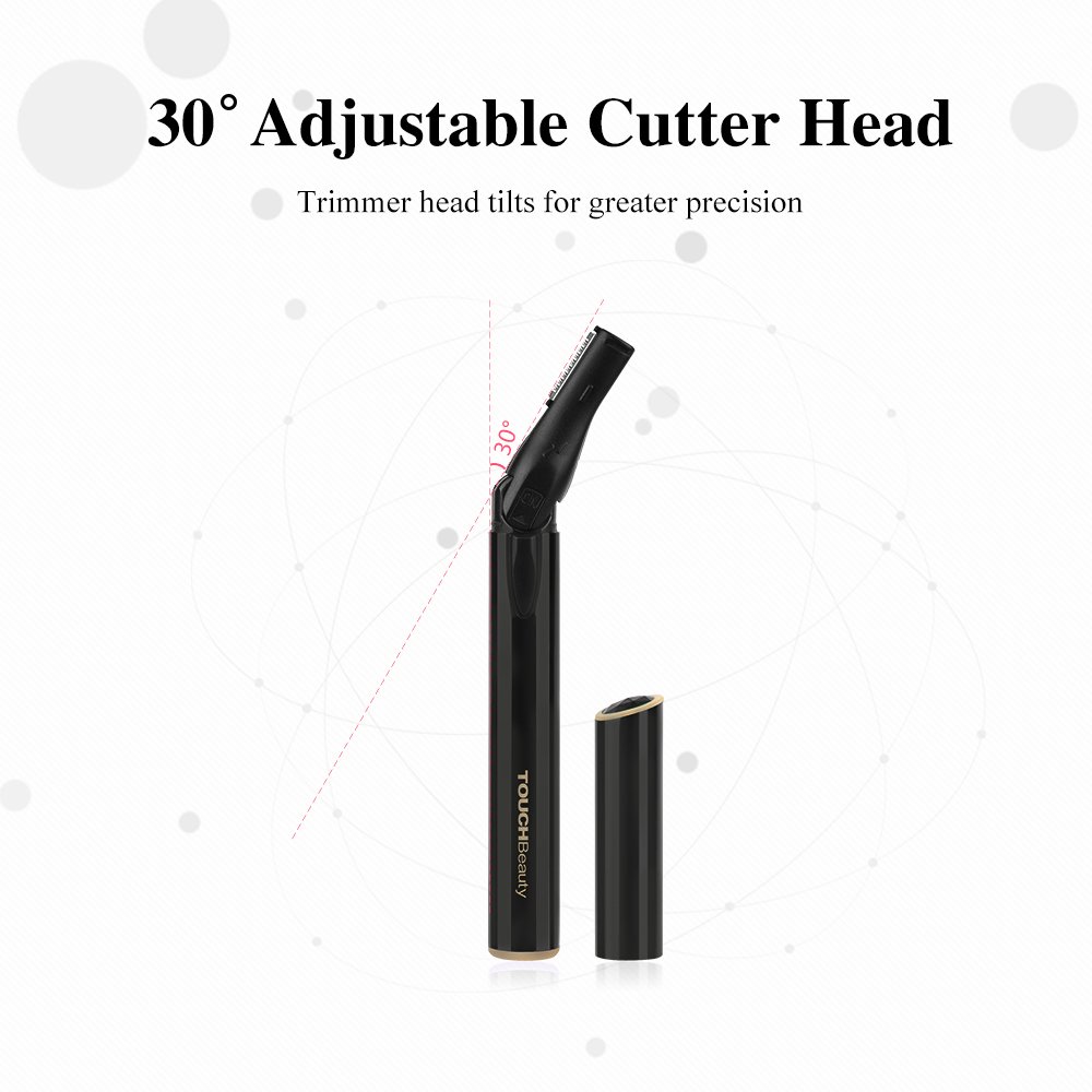 TOUCHBeauty Advanced Precision Eyebrow Trimmer with Adjustable Blade Head, Battery Powered Mini Facial Shaver TB-898