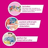Casdon Colourful Toy Shopping Basket with Branded Food Miniatures 2+ Yellow view 5