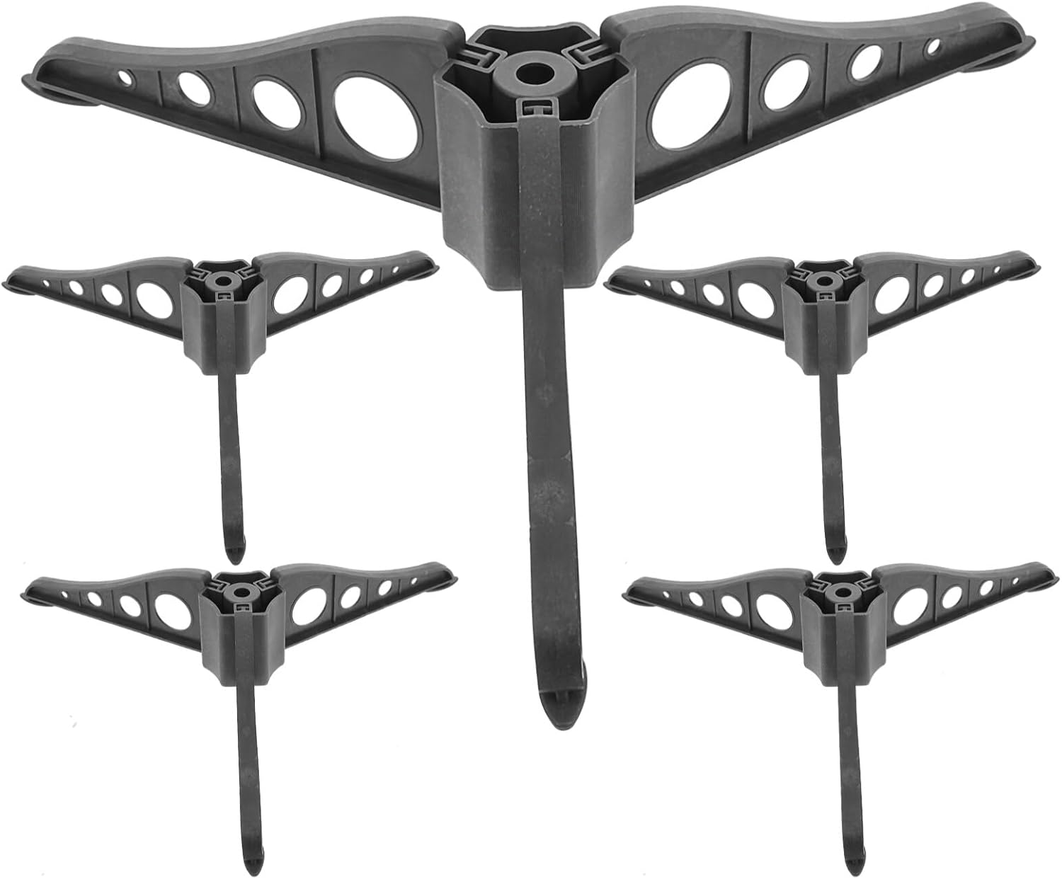 Tree Stands - Ciieeo 6Pcs Christmas Tree Base Plastic Artificial Christmas Tree Holder Xmas Tree Stand Base for Artificial Trees Christmas Tree Accessory