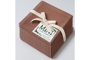 Urby Eco Hanky 10x10in Reusable Linen/Cotton Napkins. Small Cloth Napkins. Eco Friendly. Ideal Use As Kids Napkins for Lunch.
