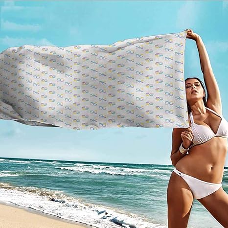 TT.HOME Toalla de playa para baño, diseño abstracto moderno geométrico