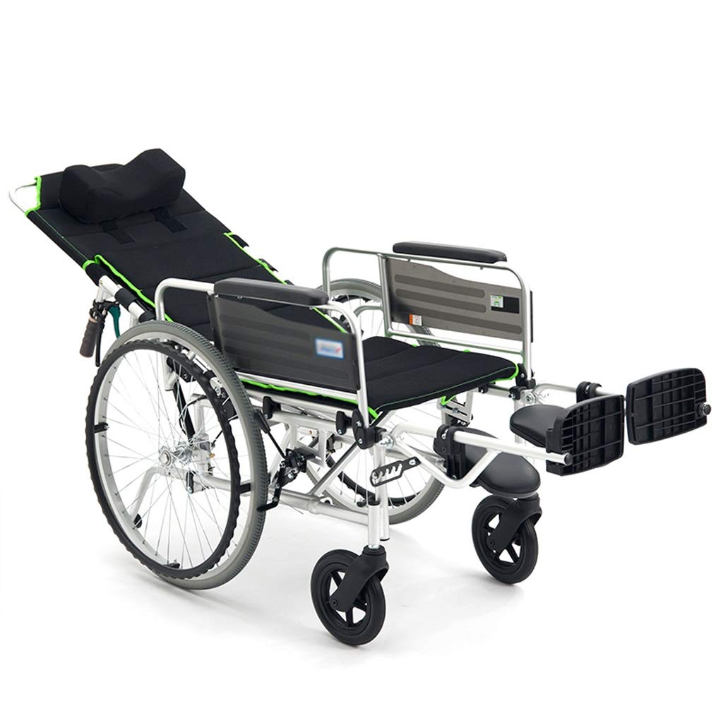 激安特価 平らな車椅子 調節可能な肘掛けおよびペダルはうそをつくことができる 後部車輪の高いあと振れ止めの前部および後部ブレーキ軽量の折りたたみの包括的な心配を投げ出すことを防ぐ 色 ブラック ブラック B07pjjhmzz 新発売の Vogmoda Com Ar