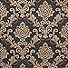 Nice Houzz Damask Wallpapers Gold Black Victorian Embossed Non-Woven Wall Paper for Living Room,Bedroom,Bathroom