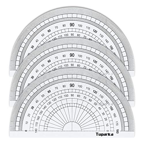 TUPARKA Protractor 10cm 180 Degree Protractor for Angle Measurement