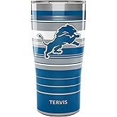 Tervis Traveler NFL Detroit Lions - Hype Stripes Triple Insulated Tumbler Travel Cup Keeps Drinks Cold & Hot, 20oz, Stainless Steel