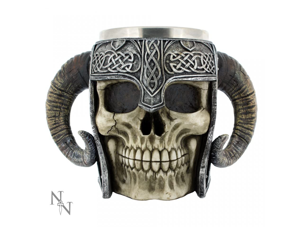 Nemesis Now B2091F6 Viking Skull Tankard Mug 16cm Brown
