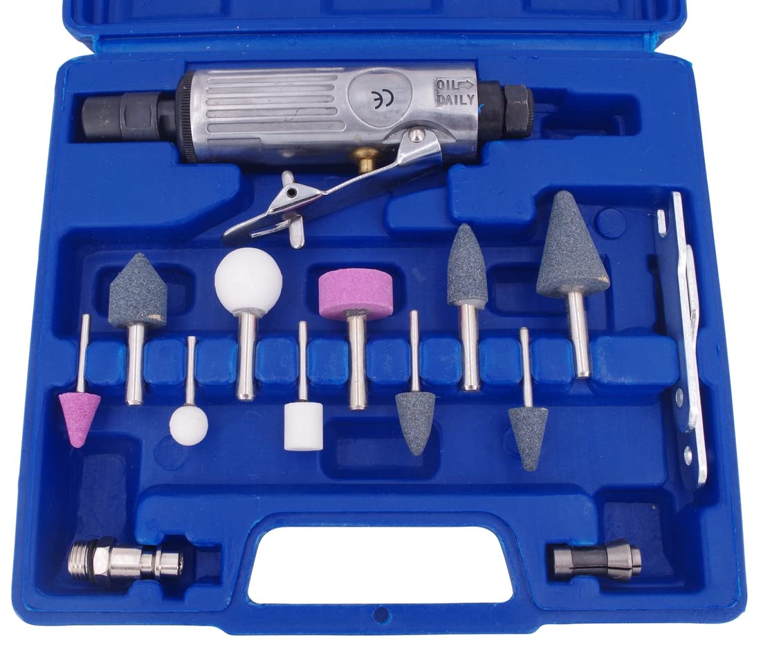 US PRO 15pc MINI 1/4'' AIR DIE GRINDER SET 8419