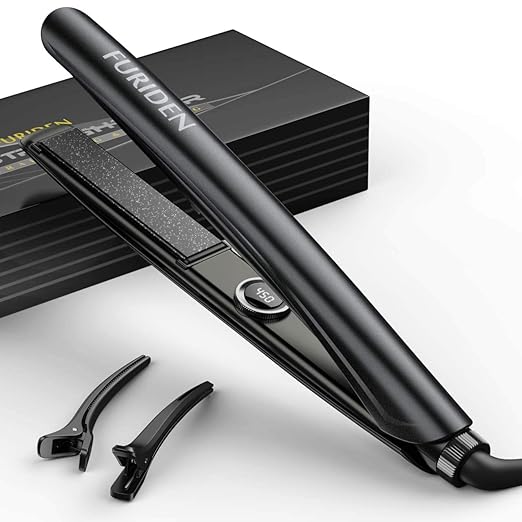 FURIDEN Hair Straightener Iron Professional, Hair Straightener Flat Iron Anti-Scalding, Instant Heat Hair Straightener Dual Voltage best flat iron