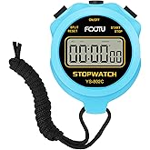 FCXJTU Digital Simple Stopwatch Timer, No Bells, No Alarm, Simple Basic Operation, Silent, Clear Display, ON/Off, Large Display for Running Training Sports Kids Coaches Referees Teachers