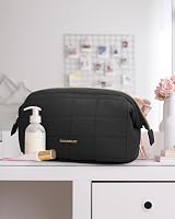Bagsmart Makeup Bag Travel Cosmetic Bag Large Capacity Black view 7