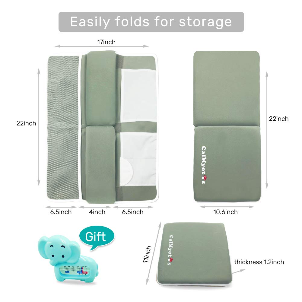 Bath Kneeler with Elbow pad Rest Set, Bathing Kneeler Pad Bathtub Kneeling Waterproof Pad Set for Infant, Baby Shower Gift