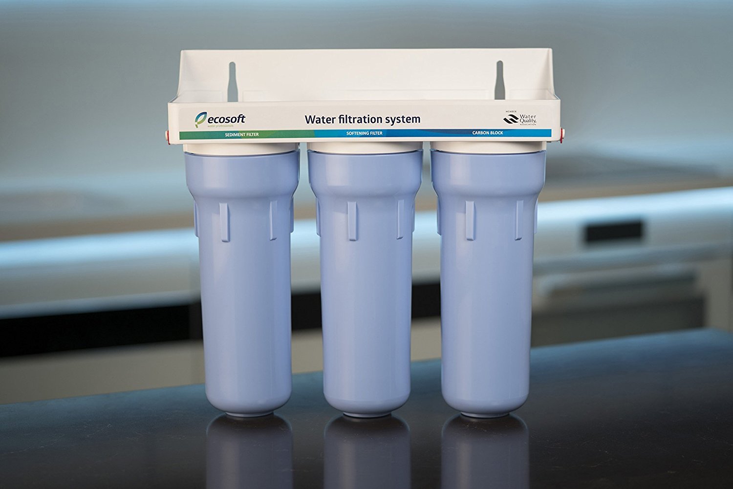 Ecosoft 3 Stage Under Sink Water Purifier Filtration System with