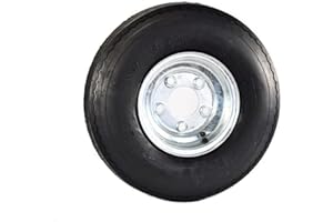 eCustomrim Trailer Tire On Rim 5.70-8 570-8 5.70X8 8 in. Load Range B 5 Lug Bolt Wheel Galvanized - 2 Year Warranty w/Free Roadside