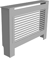 FATIVO Radiator Cover 92cm Height Grey MDF Wooden Cabinet view 8