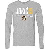 500 LEVEL Nikola Jokic Denver Nuggets Long Sleeve Shirt - Nikola Jokic Denver Nuggets Elite WHT