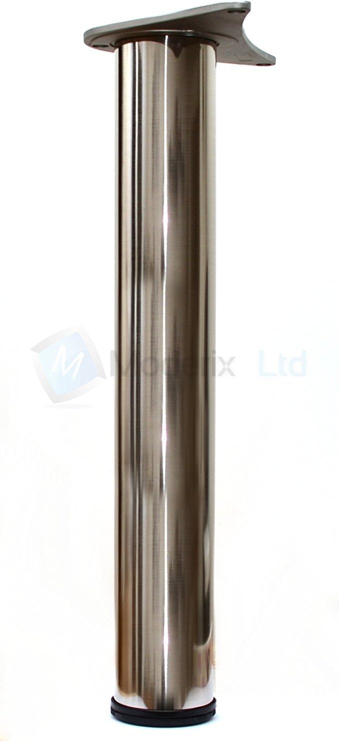 BREAKFAST BAR LEGS / TABLE WORKTOP DESKS Brushed Steel 710mm X 4