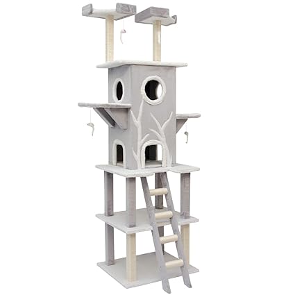 Eyepower Katzenkratzbaum ca. 2,15m hoch freistehend Kratzbaum Katzenbaum