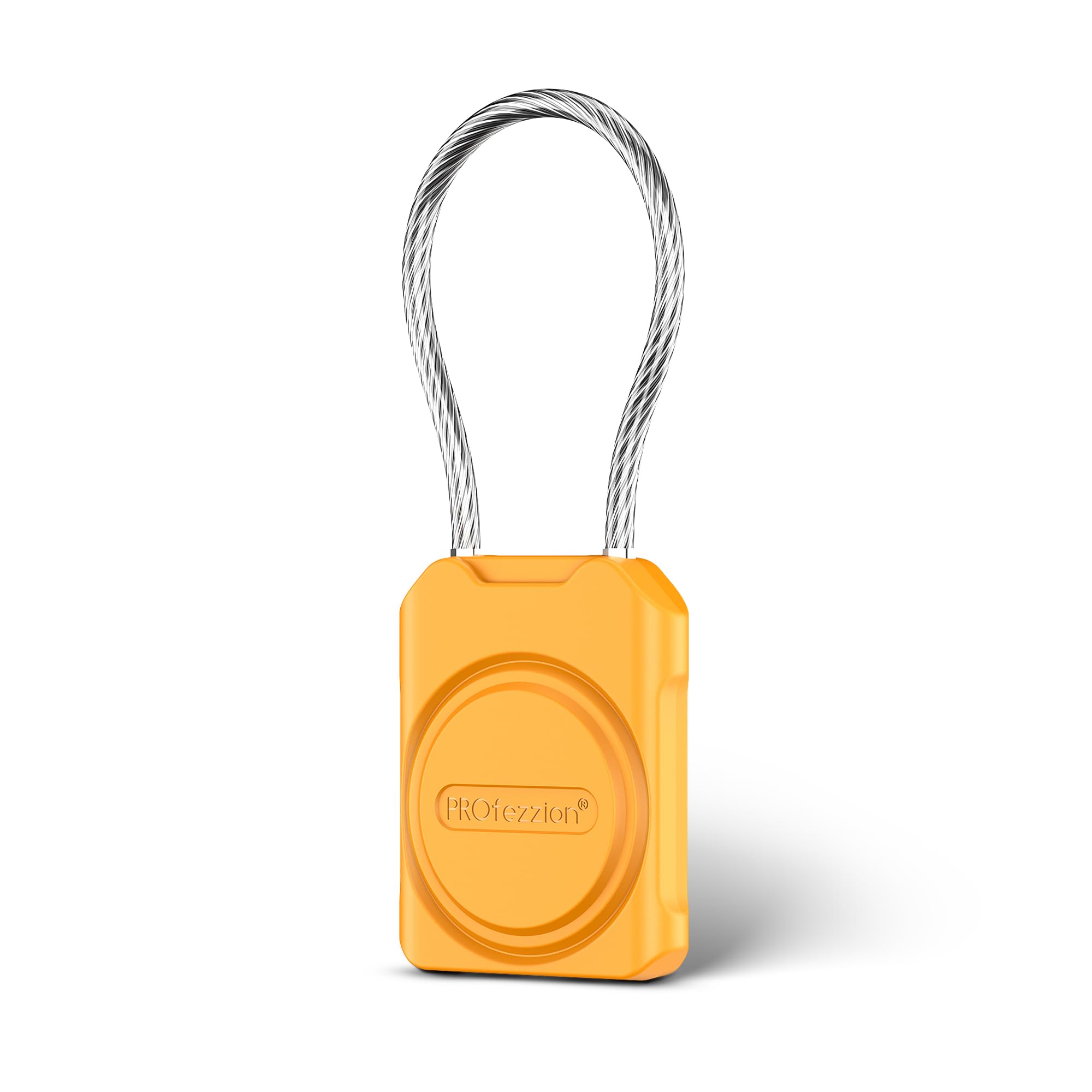 PROfezzion Secure GPS Tag Holder with Metal Wire Cable for Luggage, IPX8 Waterproof Hard Shell Hidden Case with Allen Key Locking System for Travel Suitcase, Backpack, Keys, Pets & More