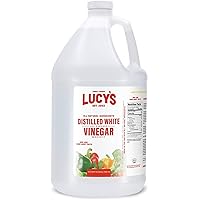 Lucy's Family Owned - Natural Distilled White Vinegar, 1 Gallon (128 oz) - 5% Acidity (White Vinegar, Gallon)