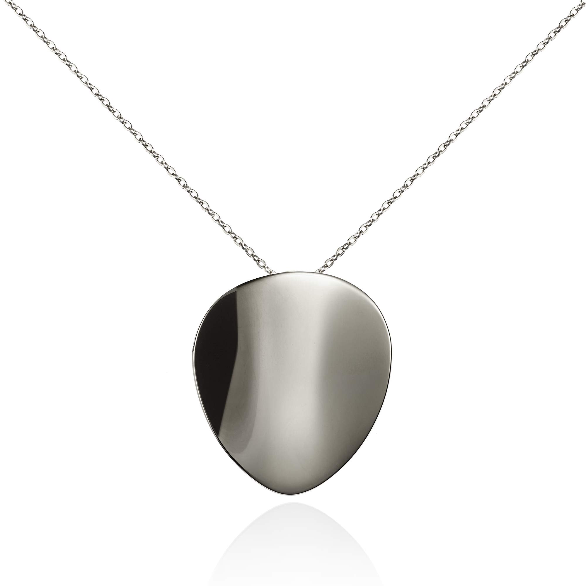 Namana Large Mirror Pendant Necklace for Women. Designer Silver Necklace for Women. Statement Necklace for Women with Gift Box