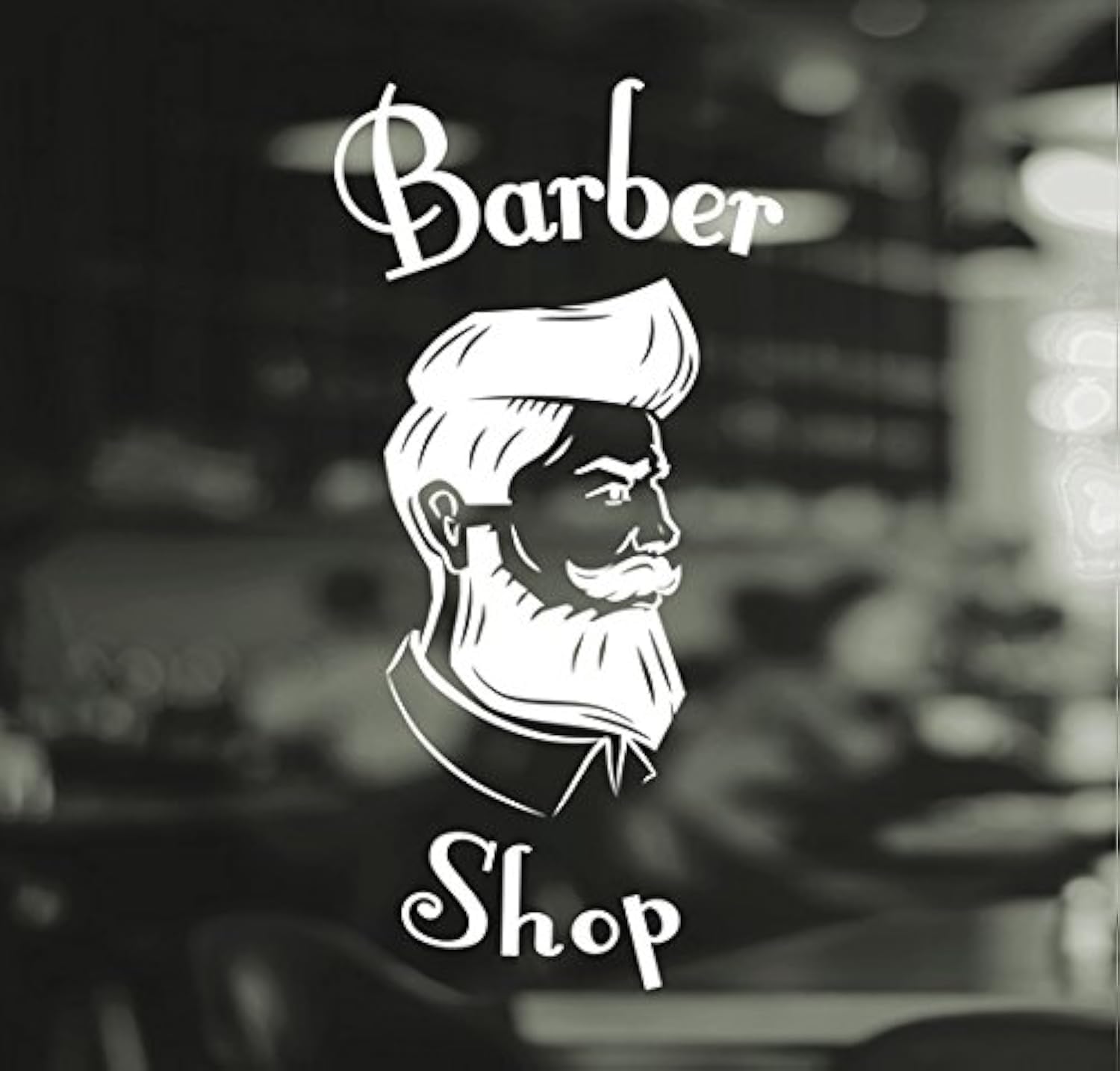 Barbers Shop Gentlemen Salon Vinyl Sign Hairdressers Hair Window Lettering Sticker