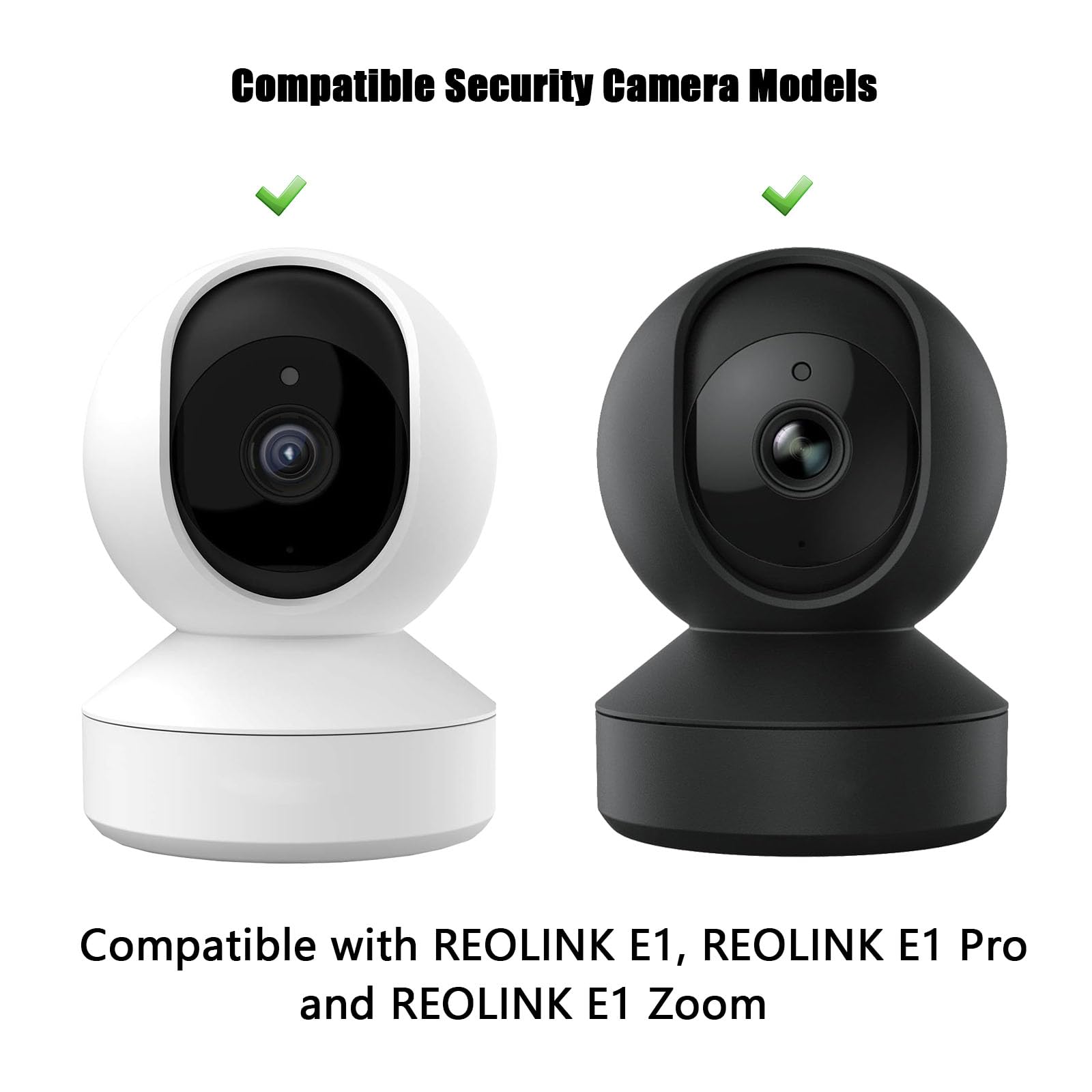 2 Pack Wall Mount Compatible with Reolink E1/E1 Pro Camera, Adjustable Wall Mount Bracket Indoor and Outdoor Security Mount 180 Degree with 1/4 inch Thread(Camera is NOT Included)