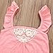 FEITONG Toddler Baby Girls Outfit Clothes Lace Romper Jumpsuit+ Floral Short Pants (6-12 Months, Pink)