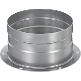 PATIKIL 4 Inch Duct Connector Flange, Metal Straight Pipe Exhaust Hose Flange for Heating Cooling Ventilation HVAC System