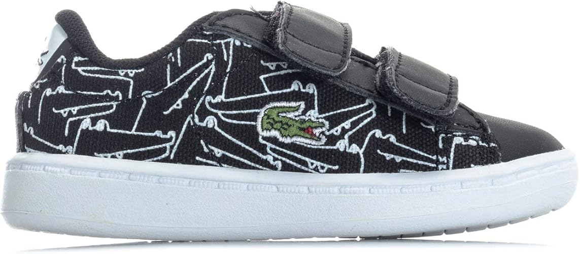 infant black lacoste trainers