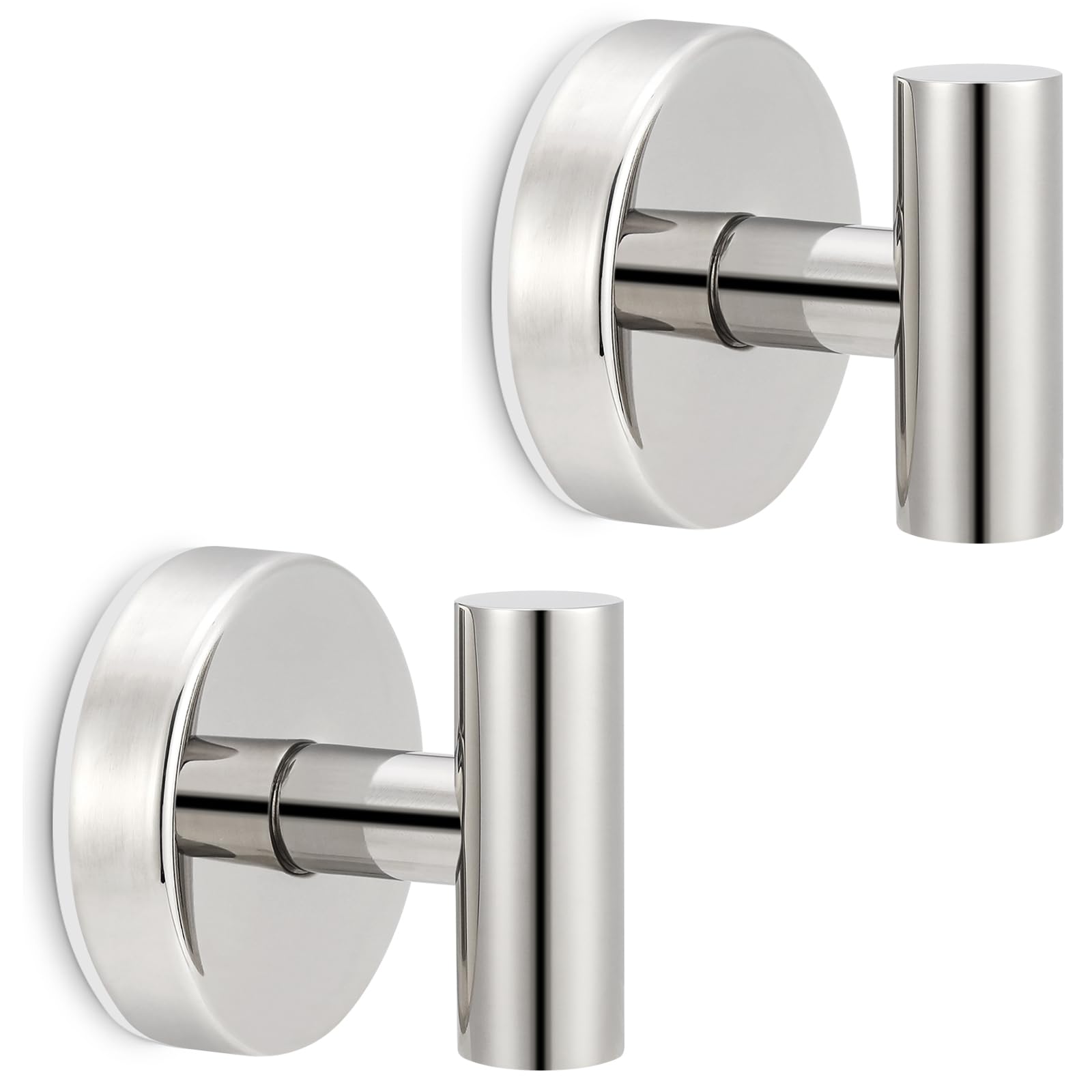Photo 1 of Towel Hooks Shower Suction Hook Towel Hanger for Bathroom Hanging Coat, Robe, Removable Wall Mounted Hook for Bedroom Kitchen Hotel Pool Chrome(2-Pack)
