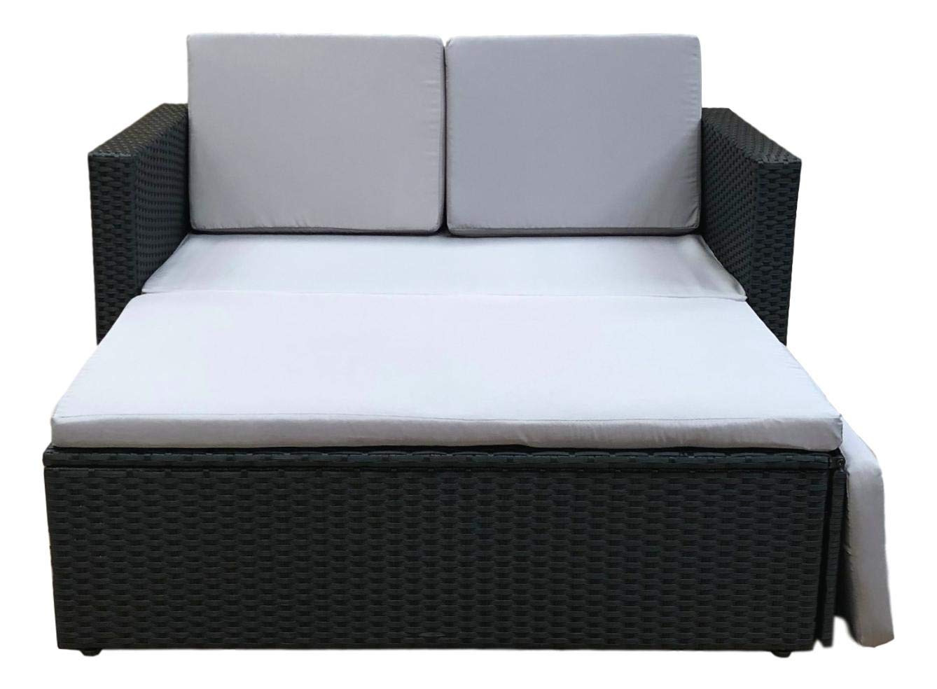 Evre Outdoor Rattan Garden Love Bed Furniture Set Patio Conservatory Black Buy Online In Guernsey At Desertcart