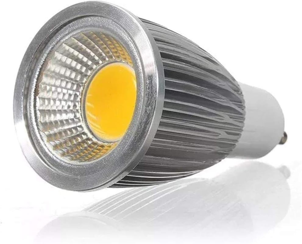Dimmable MR11 GU10 LED Daylight Spotlight GU10 7W 85-265V Energy Saving LED COB Spotlightt Lamp Bulb White/Warm White for Track Lighting Bulb/Recessed Cans Spotlight (Color : Warm White)