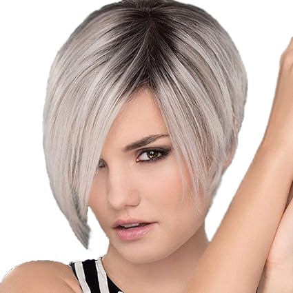 Wswjjxb Parrucca Set Per Capelli Bicolore A Tinta Unita