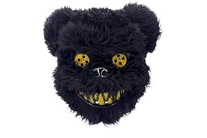 BESSEEK Halloween Scary Mask Bear Rabbit Bunny Mask, Bloody Plush Animal Head Mask, Cosplay Costume Props Halloween Party