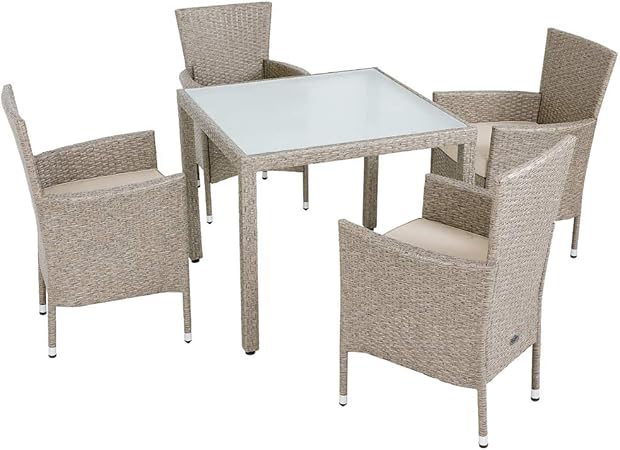 Amazon De Goplus Gartenmobel Set Aus Rattan Und Eisen Geniales