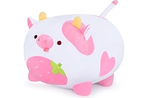 AUSPICIOUS BEGINNING Pig Plush Strawberry Pig Plush Pillow-16'' Pig Plush Toy, Soft Pig Plushie Stuffed Animal, Pig Anime Plush Kawaii Plushie Stuffed Animals, Large Pig Plush Pillow Hugging Pillow Birthday Gifts for Kids