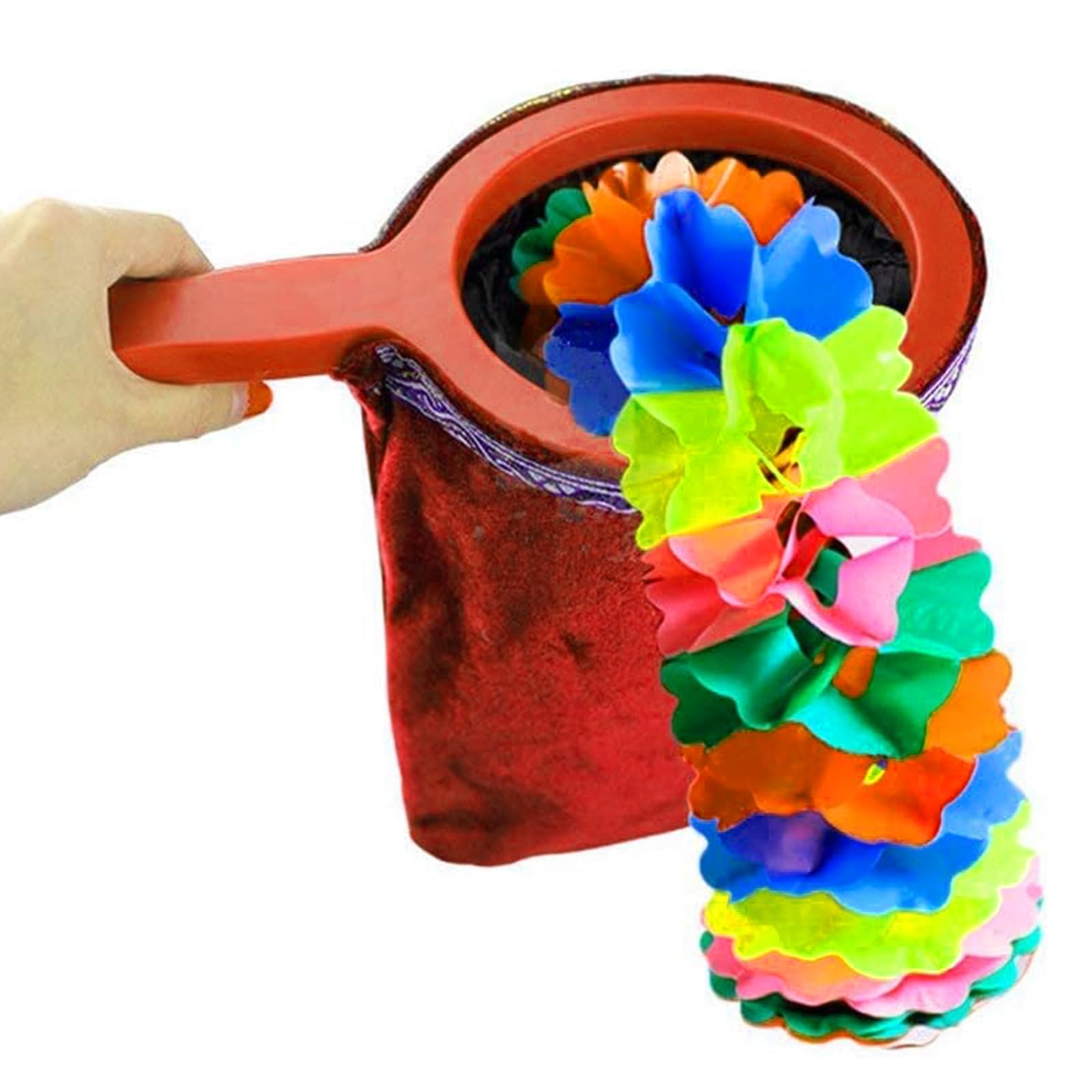 SevenMye 1 Pcs Magic Change Bag Twisting Handle Make Things Appear Disappear Magic Trick Bag Trick Pouch Stage Prop Accessories for Performance Magician Beginner Christmas New Year