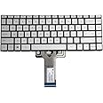 GinTai US Laptops Keyboard with Backlit Replacement for HP Pavilion X360 14-BA 14T-BA 14M-BA 14-BS Series/14-BW 14-BF 14m-CD 14m-DH 14m-CF 14-DK (G) Silver