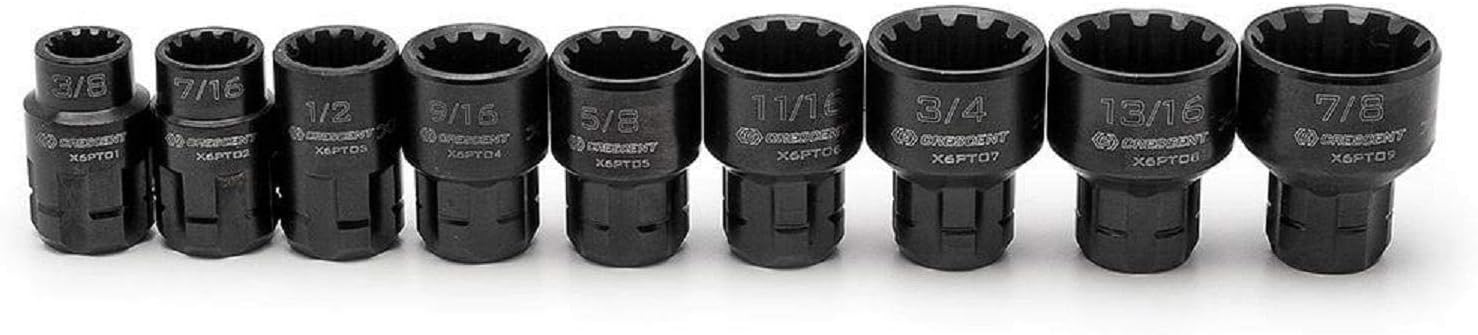 Crescent 20 Pc. 3/8" Drive Pass-Thru X6 Standard Spline Mechanics Tool Set - CX6PT20 - Socket Wrenches - 