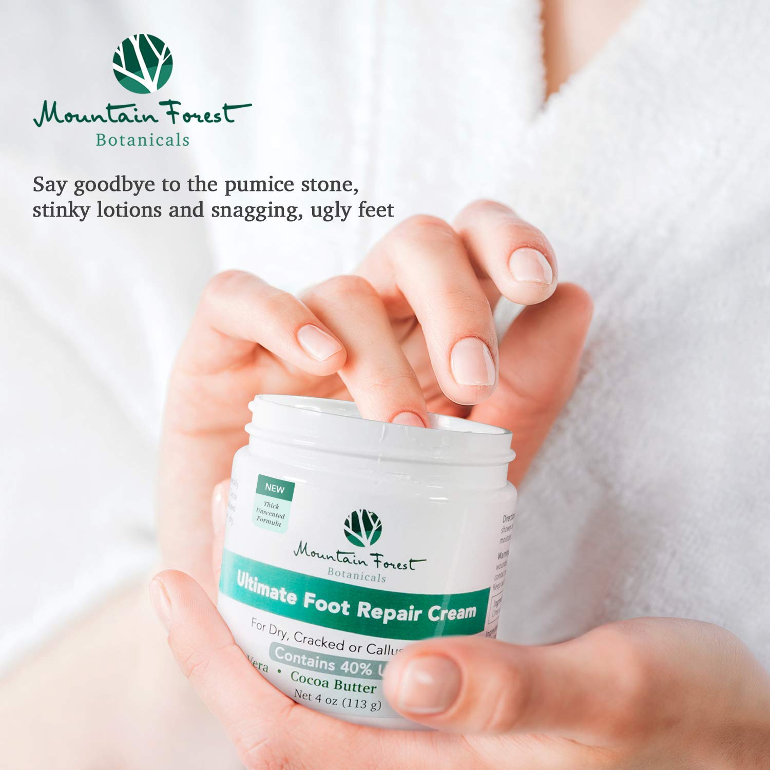 Urea 40% Percent Ultimate Foot Repair Cream & Dry Cracked Heel Treatment | Corn & Callus Remover Unscented Aloe Vera, Cocoa & Shea Butter Moisturizer | Dry Dead Skin Remover for Feet : Beauty