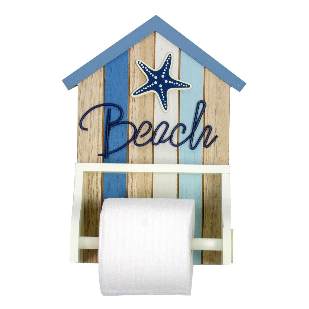 Nauticalia Beach Hut Toilet Roll Holder, 28x21cm, Nicht Zutreffend