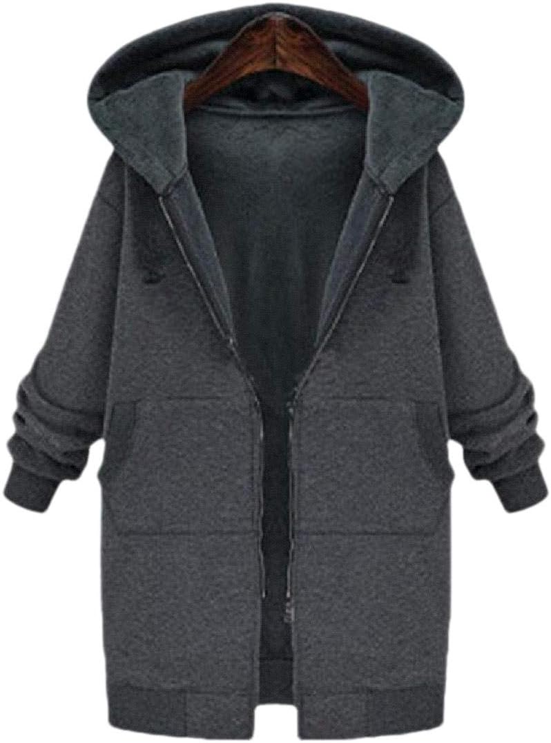 Womens Winter Warm Zip Up Sherpa Lined Hooded Sweatshirt Jacket Coat