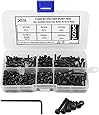 M3 Alloy Steel Hex Socket Head Cap Screws Nuts Assortment Kit, Allen Wrench Drive, Precise Metric Bolts and Nuts Set with Beautiful Assortment Tool Box for 3D Printed Project, 310 Pcs (Black)