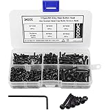 M3 Alloy Steel Hex Socket Head Cap Screws Nuts Assortment Kit, Allen Wrench Drive, Precise Metric Bolts and Nuts Set with Bea