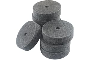 JUNLIXN 8 Pcs 3'' Fiber Buffing Wheels, 3/8'' Arbor Hole Abrasive Fiber Buffing Polishing Wheels for Bench Grinder, Die Grinder