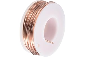 uxcell Soft Copper Wire (16 Gauge, 32.8 FT), 99.9% Pure Bare Copper Wire 1.3mm Solid Craft Wire for DIY Crafting Gardening Decoration (10Meter)